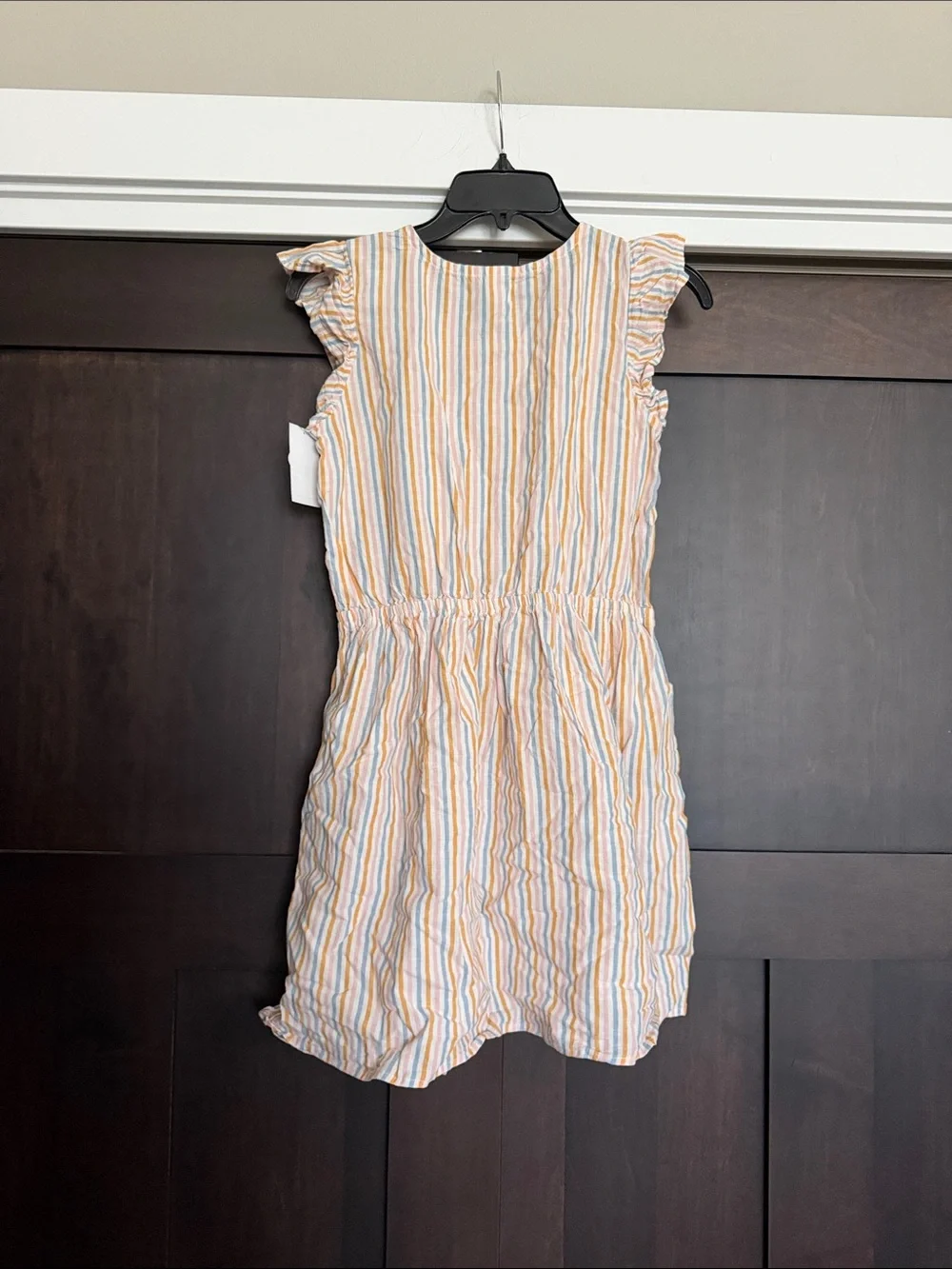 Oshkosh Linen Blend Striped Sleeveless Dress size 14